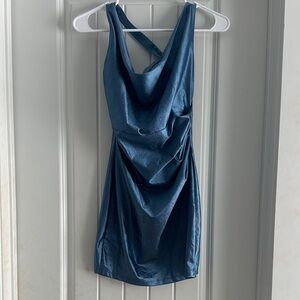 Windsor Shimmering Blue Mini Dress